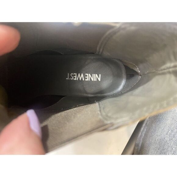 Nine West Brown Suede Leather Slip on Bootie Boots Women Size 5.5 - Picture 6 of 7